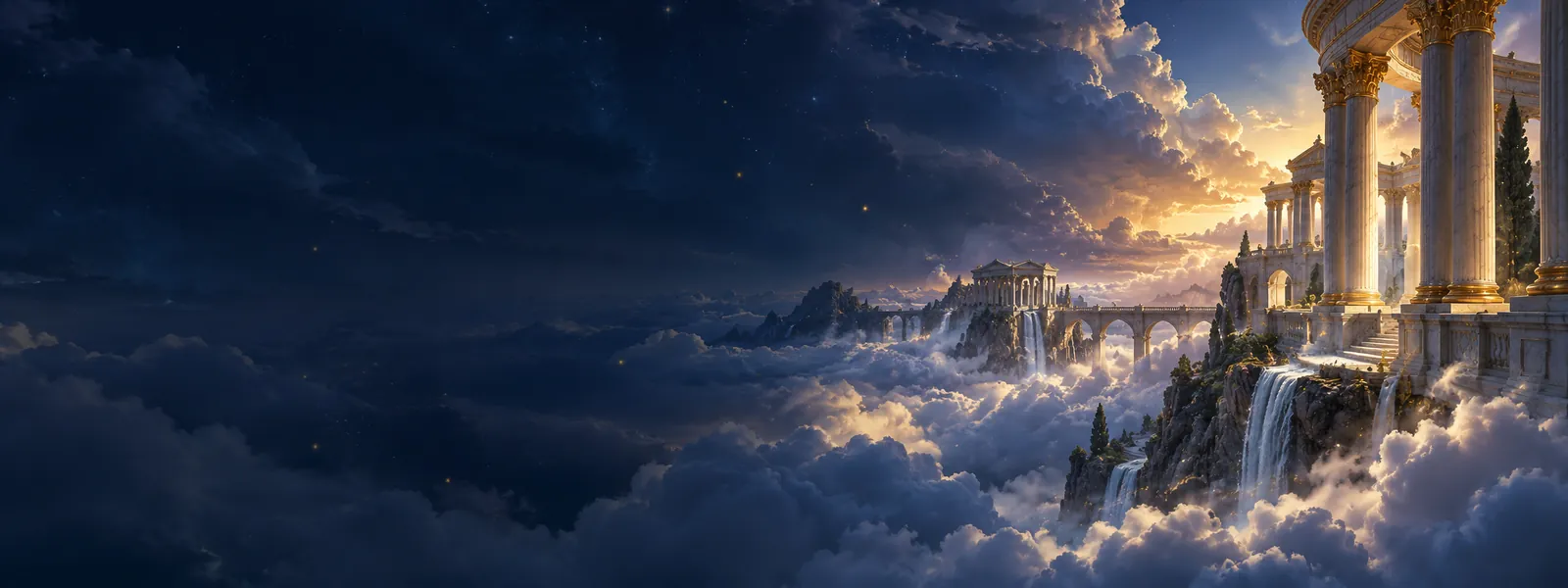 Göttertempel über den Wolken bei Cazeus