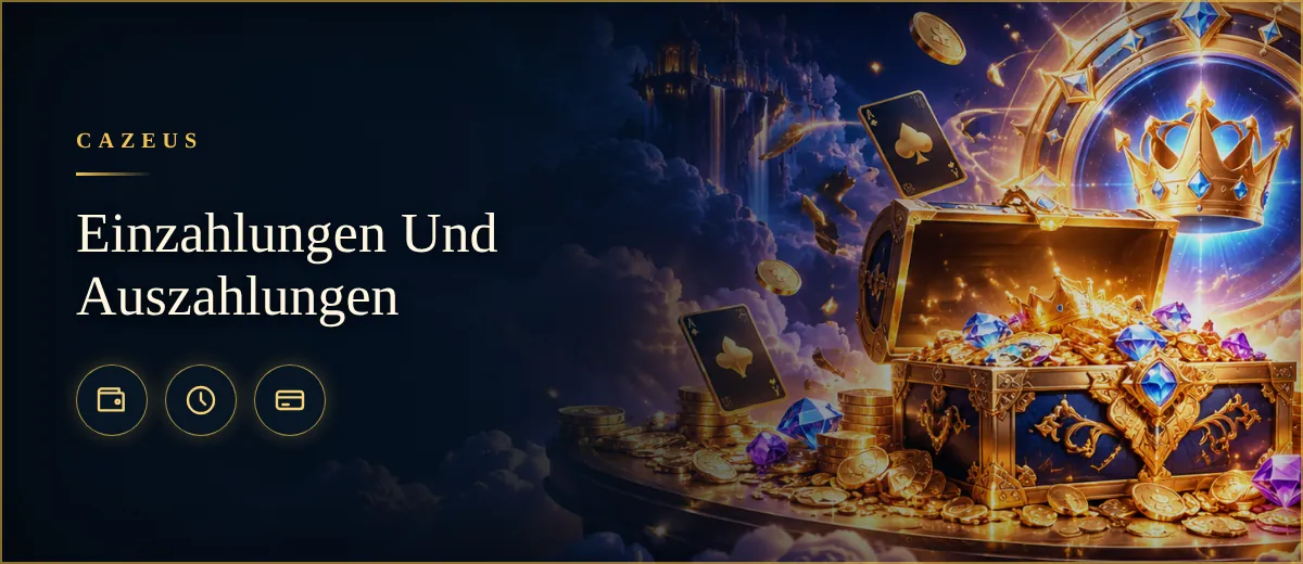 Einzahlungen und Auszahlungen - Cazeus Casino