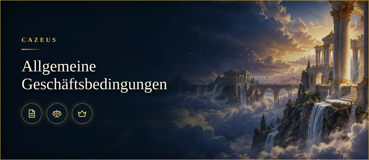 Allgemeine Geschäftsbedingungen - Cazeus Casino