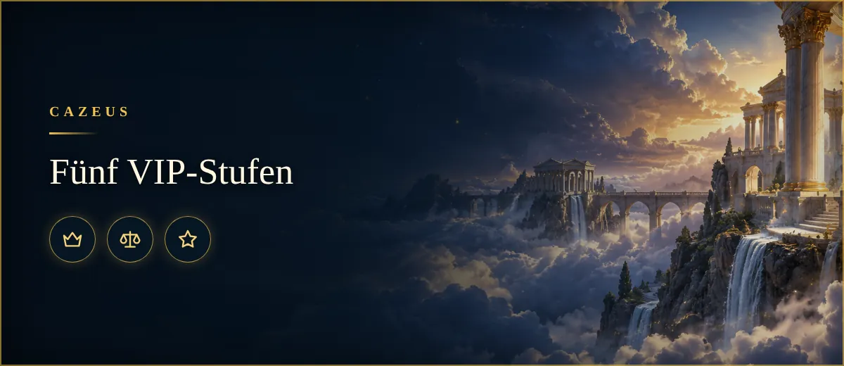 Fünf VIP-Stufen - Cazeus Casino